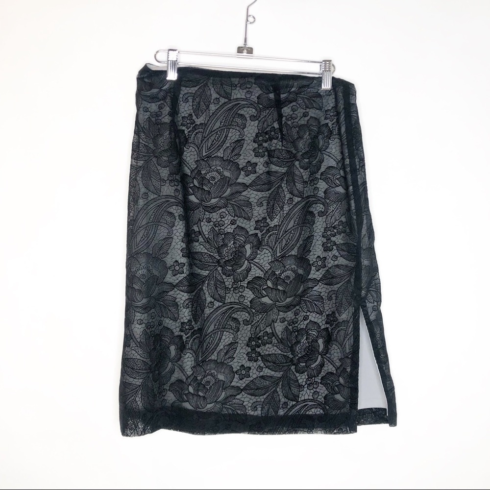 Anthropologie | Lace Overlay Skirt